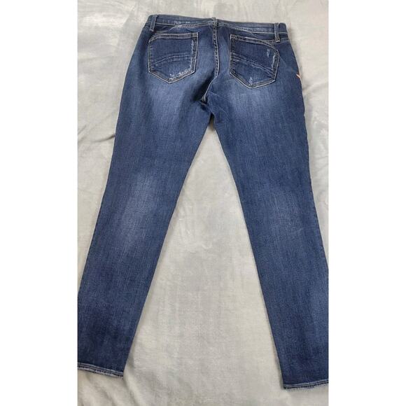 Driftwood Marilyn Jeans Womens 29 Floral brown cream Embroidered Skinny Stretch - Picture 6 of 12